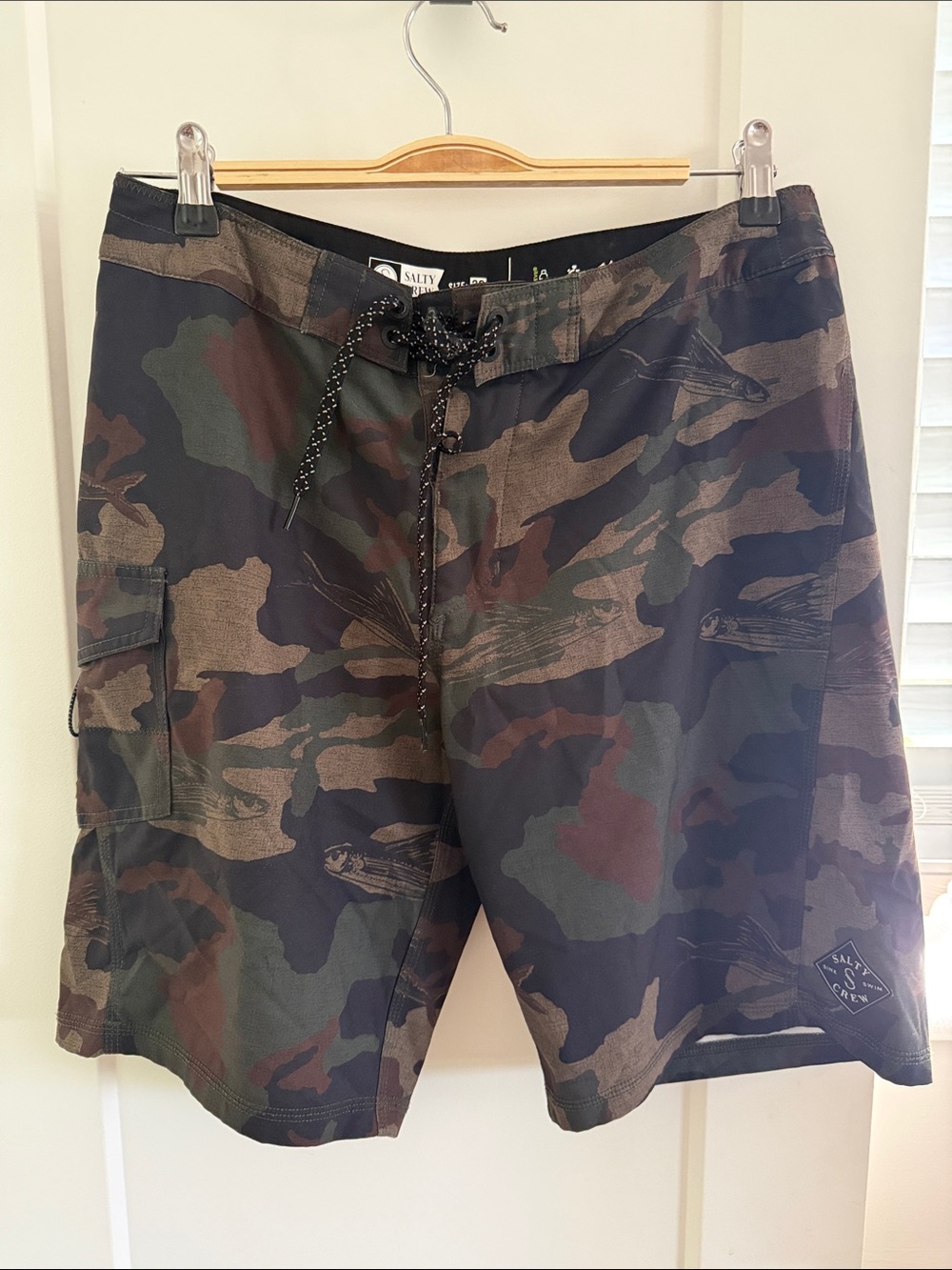 Salty Crew Men’s Camo Board Shorts — Green, Brown, Black